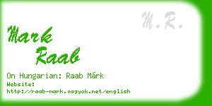 mark raab business card